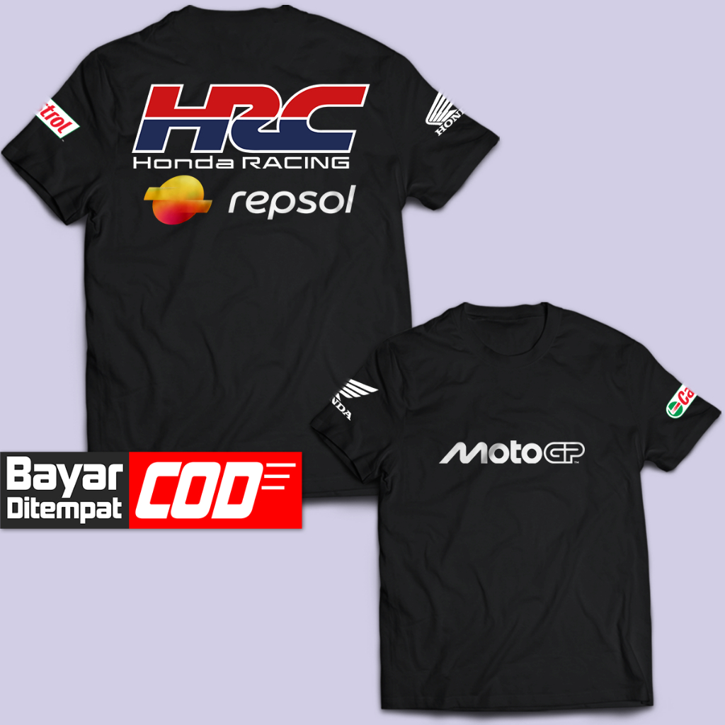 Kaos Aesthetic MotoGP HRC Racing Tshirt Unisex BAJU Trendy Keren Simple Murah