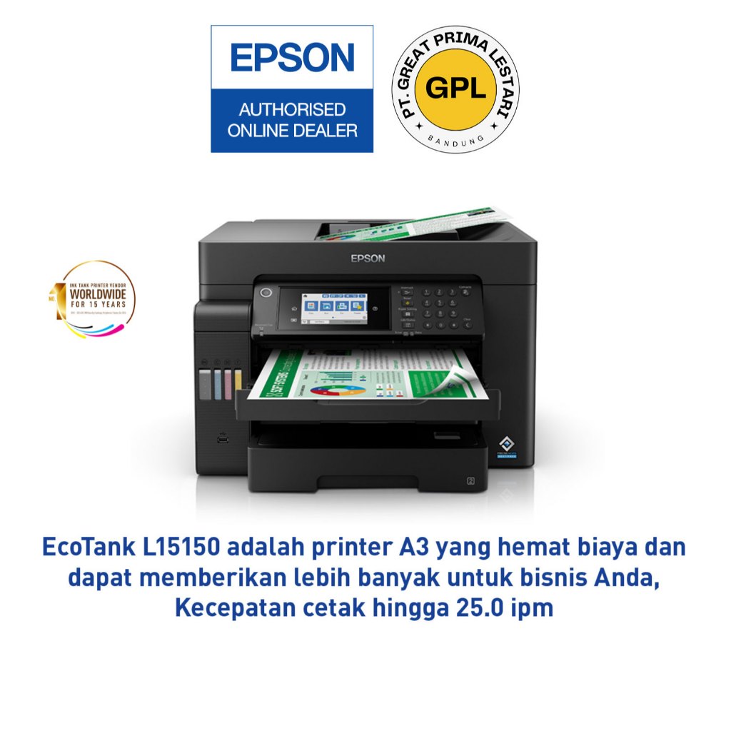 Printer Epson L15150 L 15150 Printer A3+ Scan Copy A3 Wifi Auto Duplex - Epson EcoTank L15150 TKDN