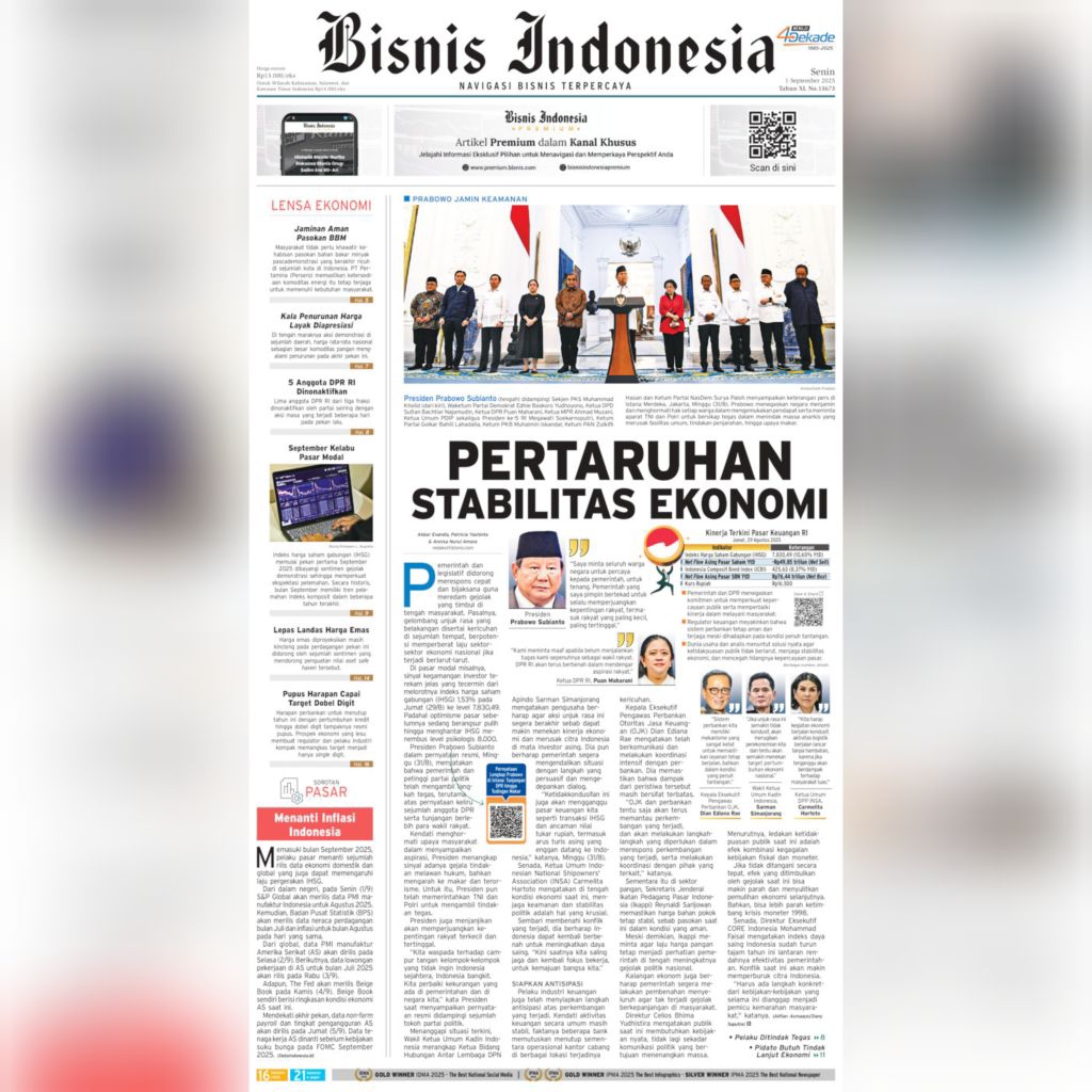 KORAN BISNIS INDONESIA EDISI BULAN  DESEMBER  2025 ( DIJUAL HARIAN )