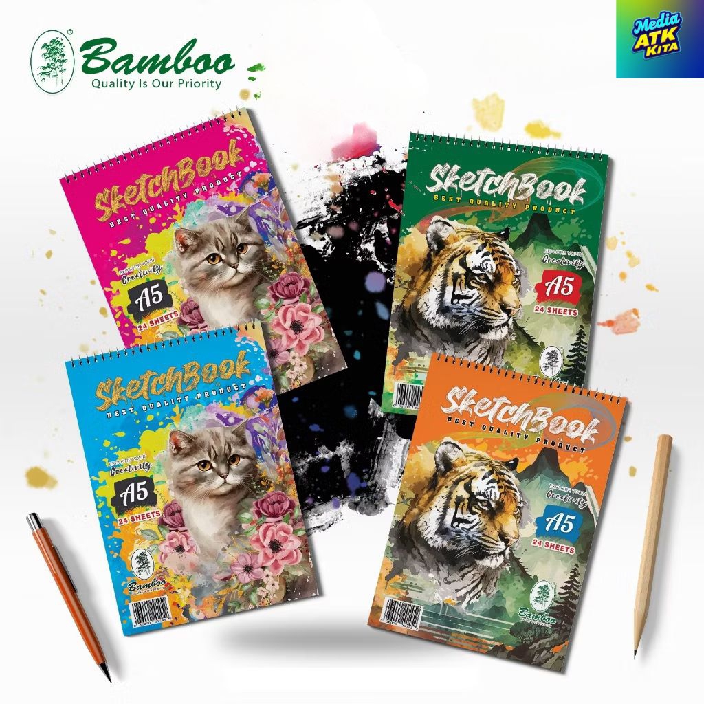

Sketchbook A5 Bamboo 24 Lembar / Pcs