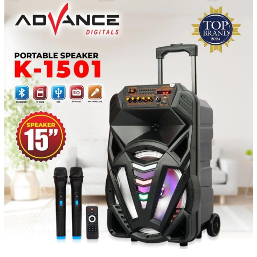 Advance K 1501N Bluetooth Speaker 15 Inch Mic