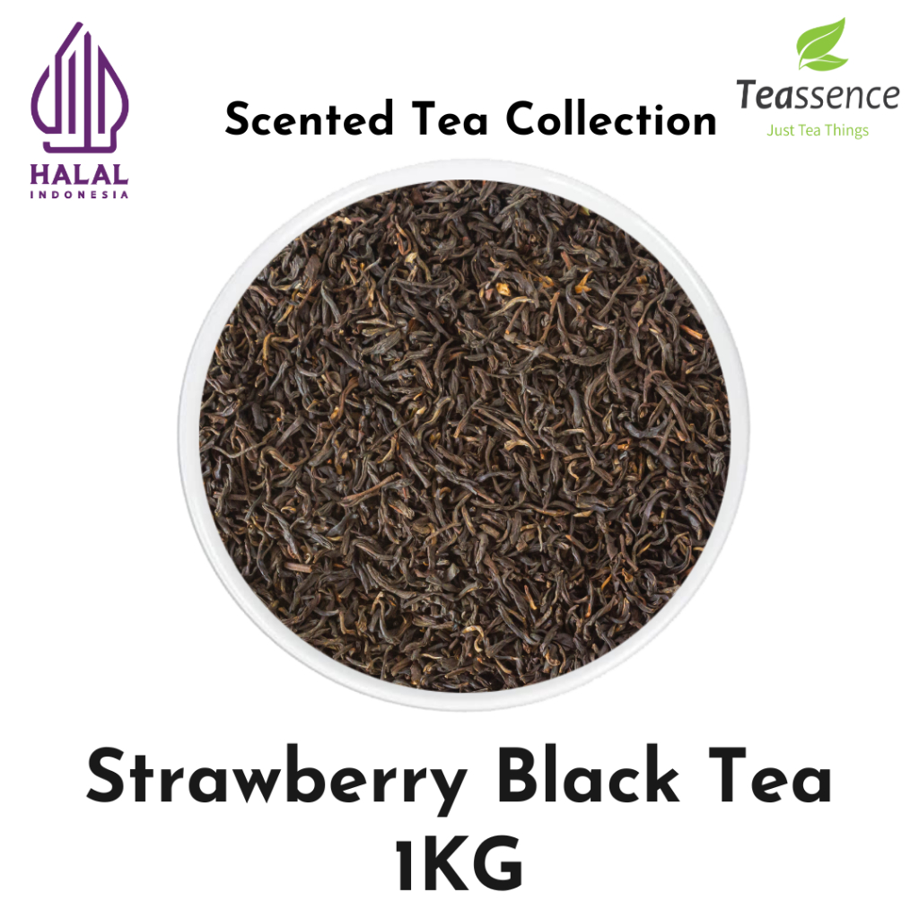 

Strawberry Black Tea / Teh Hitam Aroma Stroberi / Teh Aroma Premium / Milk Tea Bulk 1Kg