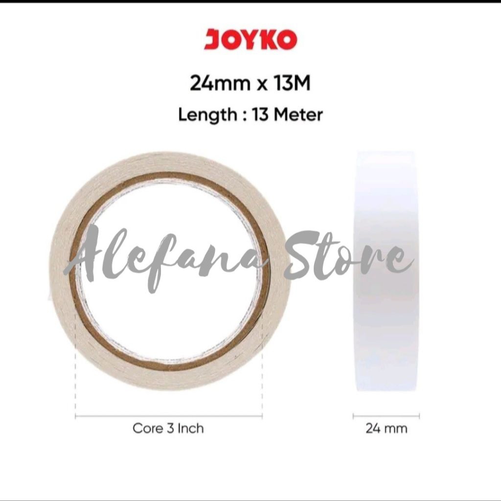 

( 1 PCS ) Double Tip Perekat Ganda 2 Sisi JOYKO 24mm x 15 Yard