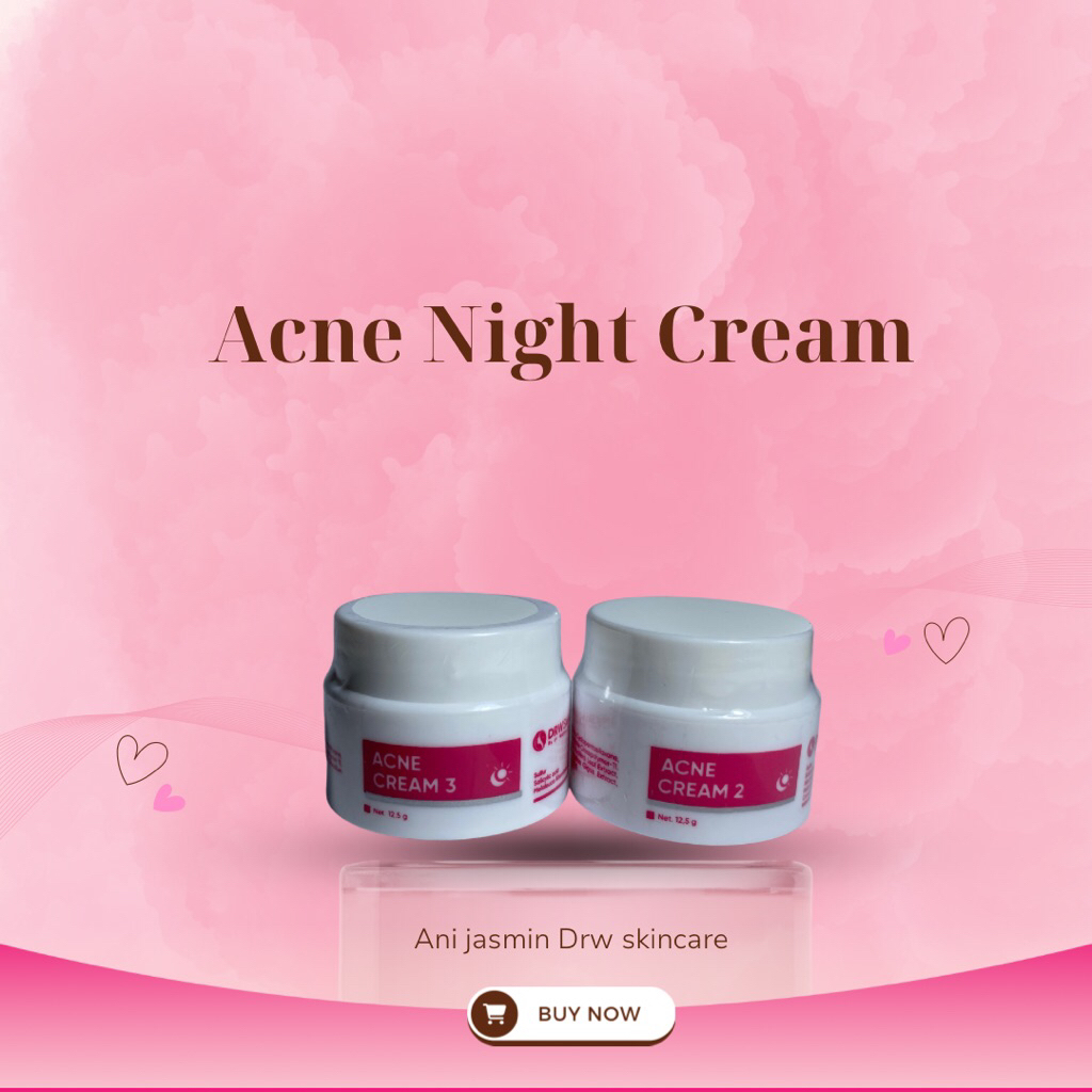 Night cream Acne DRW Skincare Original - semua variant (krim malam jerawat)
