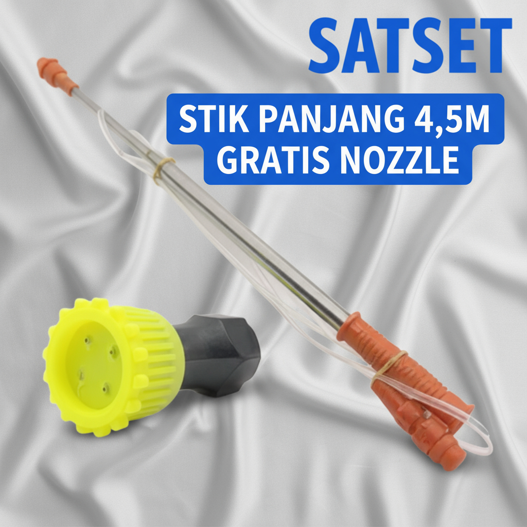 [gratis nozzle] Stik Sprayer Panjang 4,5meter Stik Sprayer Teleskopik
