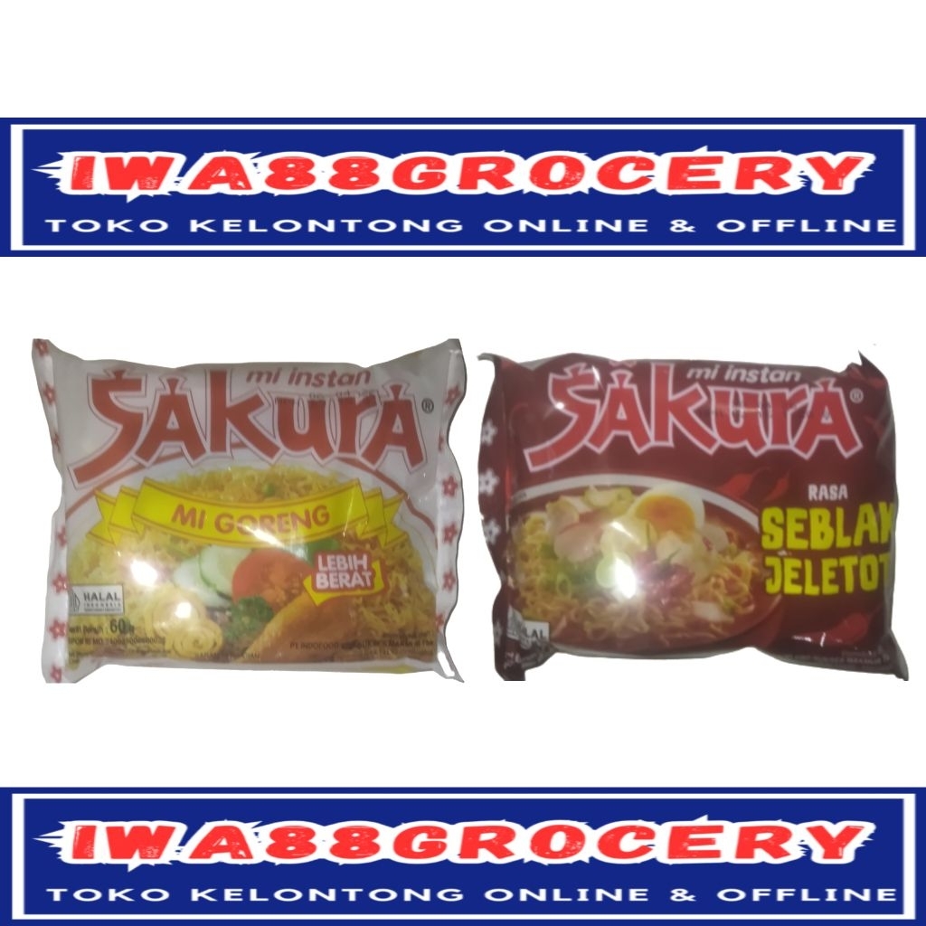 

sakura mie instant kuah dan goreng 1pcs ( min beli 3)