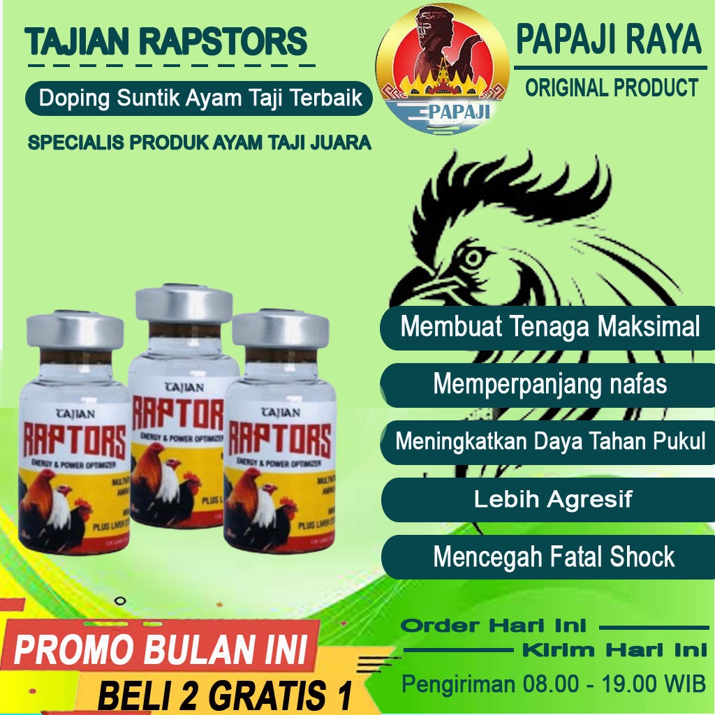 Raptors Doping Ayam Aduan Pisau Taji Laga - 10ml