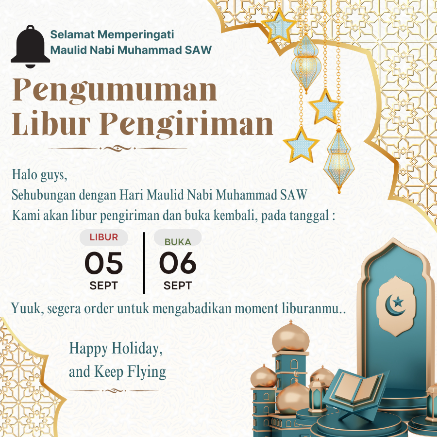 

Pengumuman Libur Pengiriman 05 September 2025