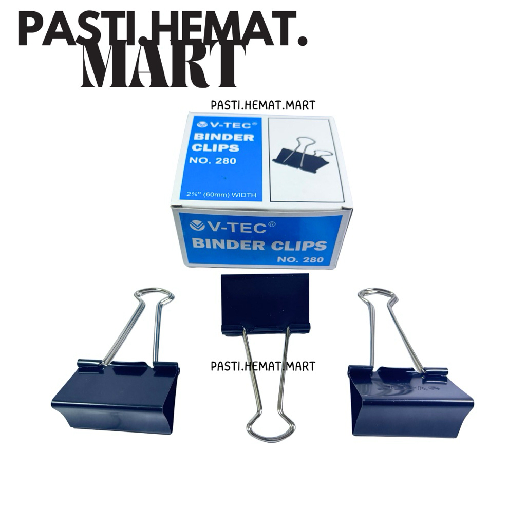 

[HEMAT] 6 Pcs Binder Clip 280 / 60MM V-Tec | Clip File