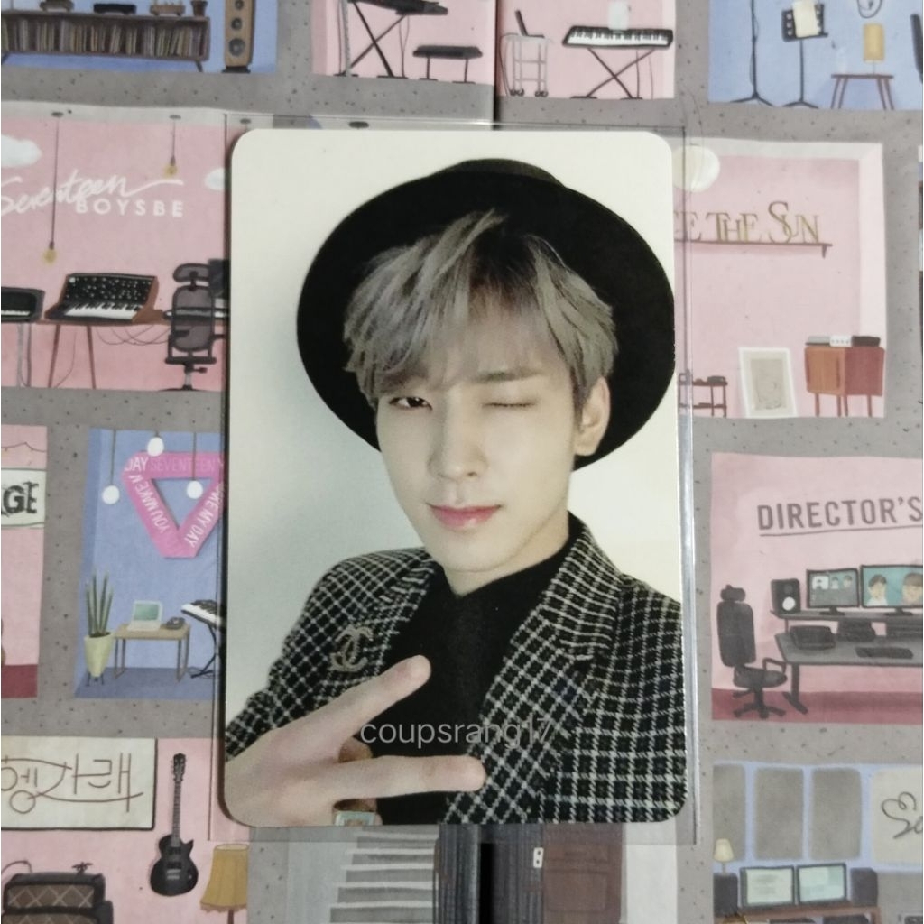 PHOTOCARD OFFICIAL SEVENTEEN WONWOO TOPI WINK SEASON GREETING