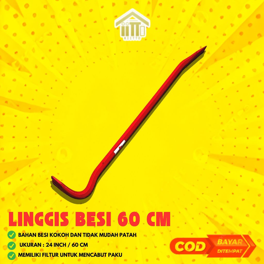 LINGGIS PENCABUT PAKU 60 CM / LINGGIS BESI PANJANG BESAR 60 CM / LINGGIS BESI 24 INCH