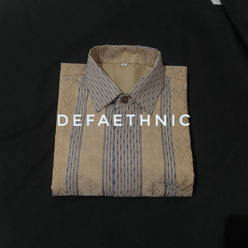 kemeja tenun pria lengan panjang - kemeja pria tenun - kemeja tenun pria lengan panjang ethnic songk