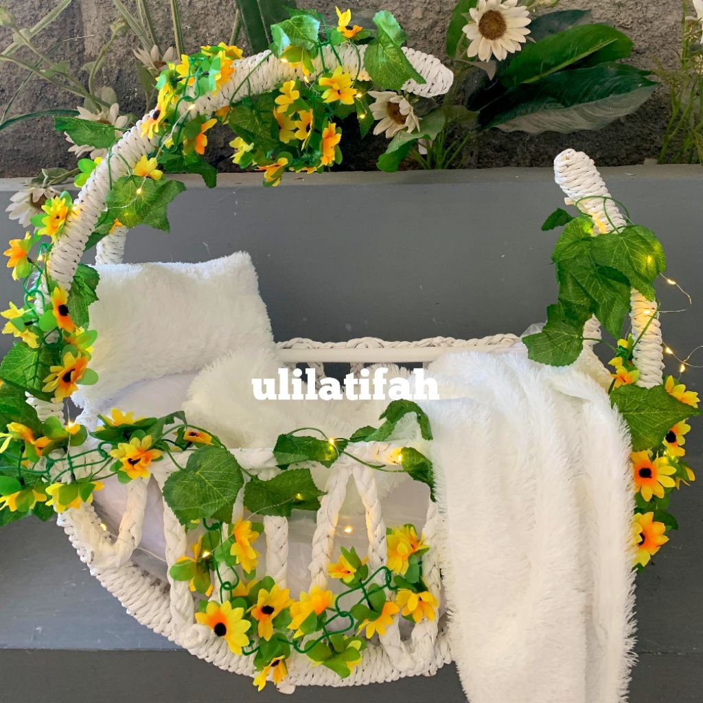 Keranjang Aqiqah Timangan Bayi Rotan Diameter 60 cm