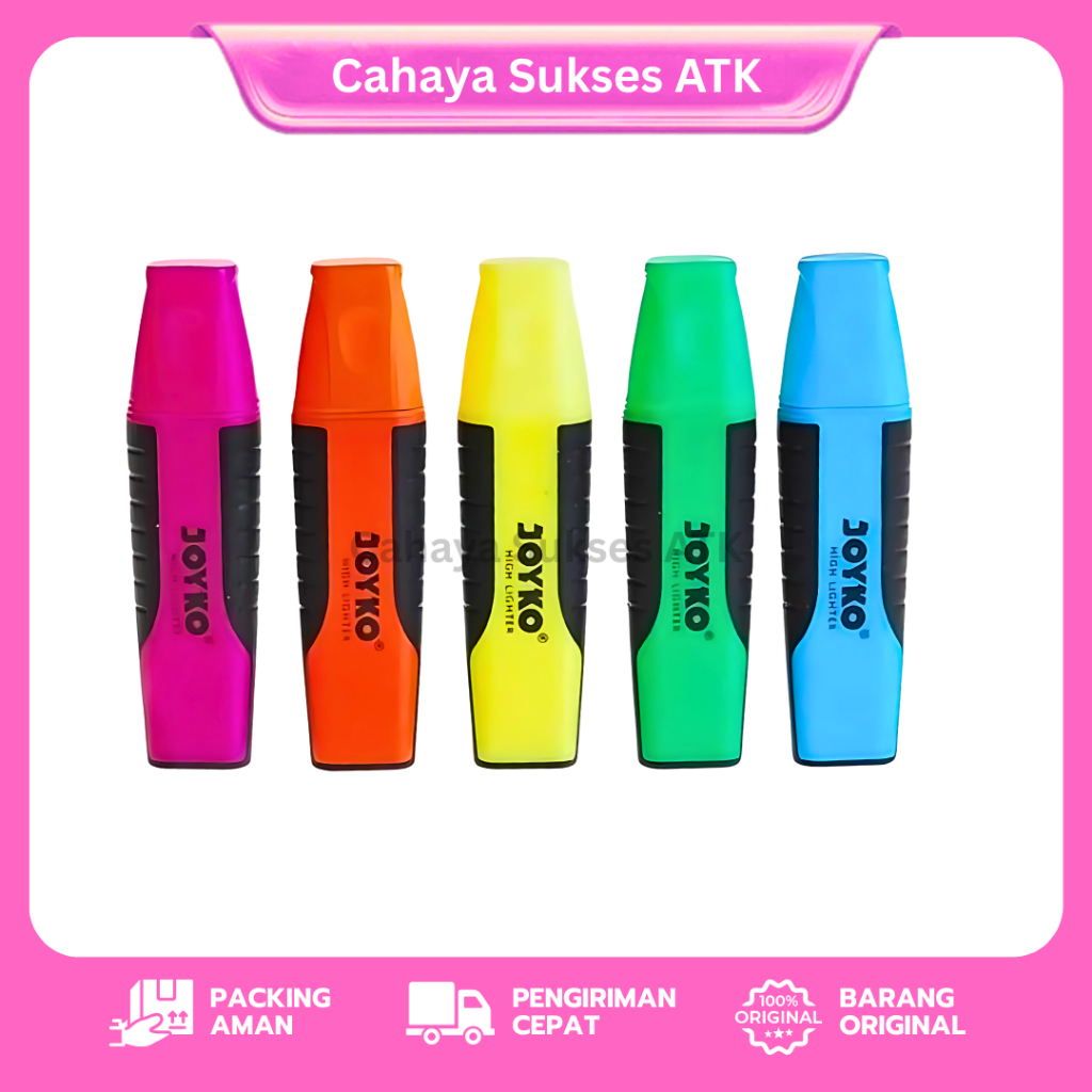 

Joyko Highlighter HL 1-5 – Stabillo Penanda Teks Translucent 5 Warna (Per Pcs)