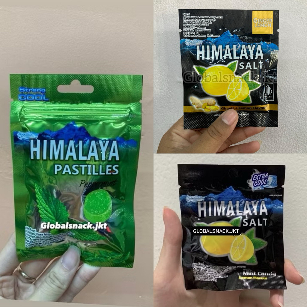 

Himalayan salt lemon candy / big foot himalayan salt candy lemon / Himalaya Pastilles Mint BPOM RI 15gr - HIMALAYA