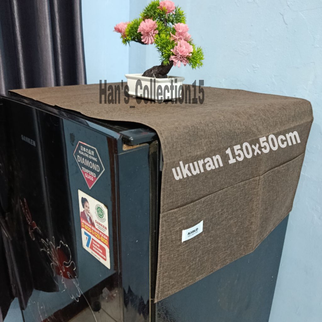 TAPLAK KULKAS DENIM JUMBO/COVER KULKAS  JUMBO 2 PINTU AESTHETIC