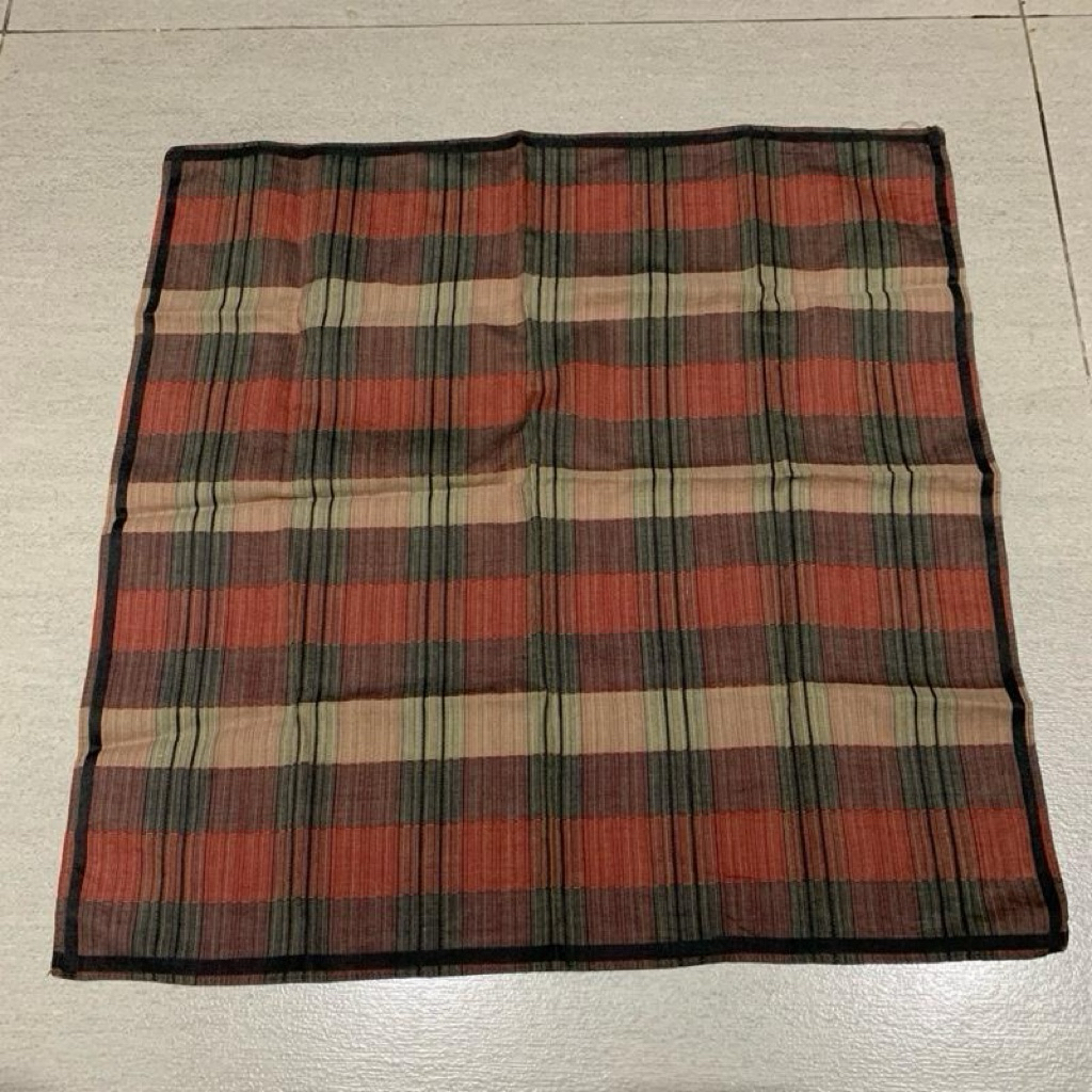Saputangan Handkerchief Pria Katun Lembut Warna Coklat Import