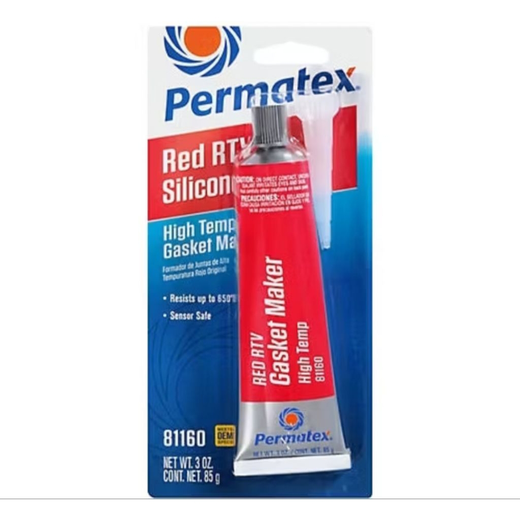 Lem Gasket Lem Paking Permatex Merah Red Silicone High Temp