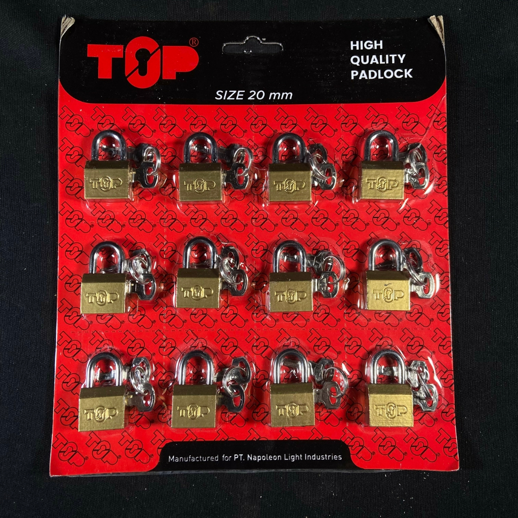 TOP Gembok Kuning Padlock 20 MM Kunci Samping