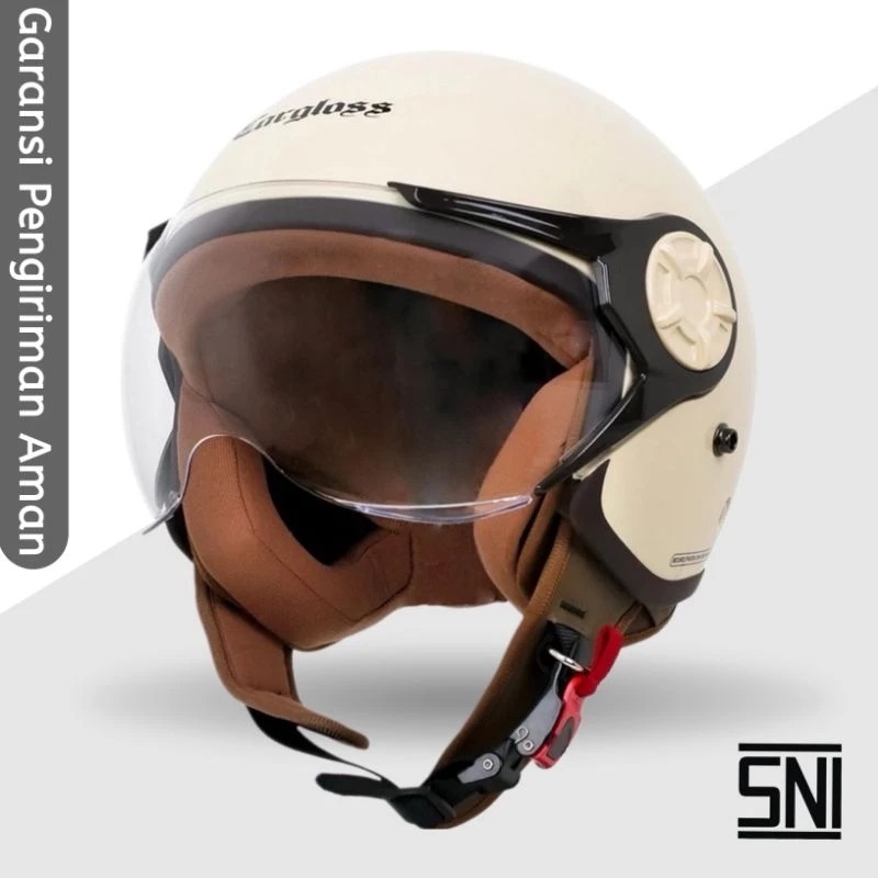 promo terbaru cargloss premium/ helm retro /helm hijab/ helm sni
