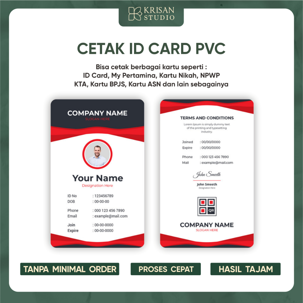 

Cetak Kartu Member / ID Card Custom | Ukuran ATM 5,4x8,5cm | Free Desain