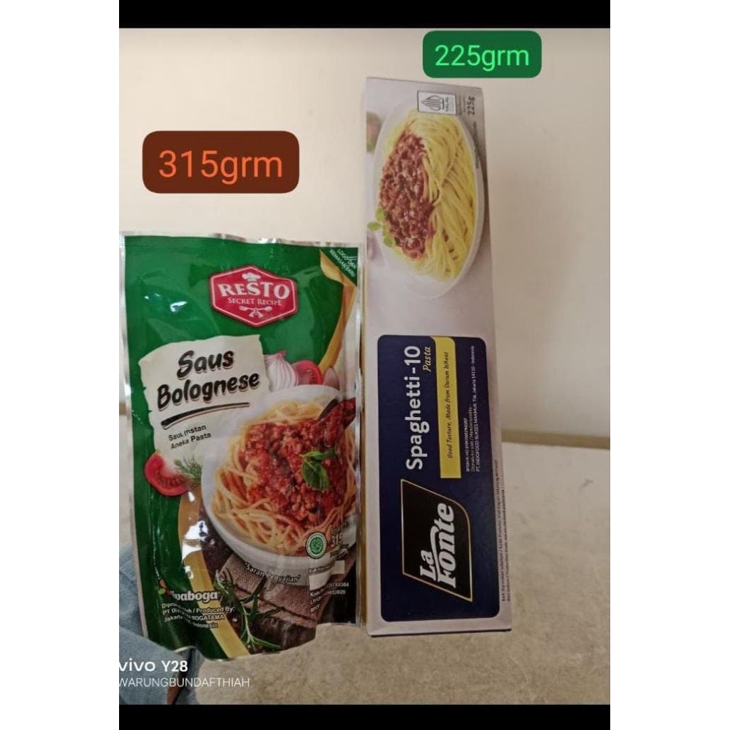 

Paket Bundling Spagheti + Sauce/Spaghetti La Fonte & Sauce Bolognese Resto