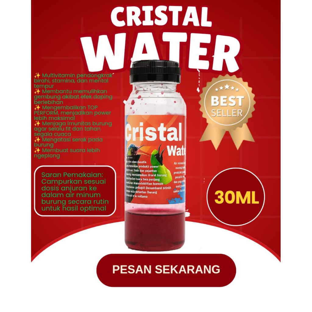 Cristal water multivitamin minuman pleci doping pleci doping sogon