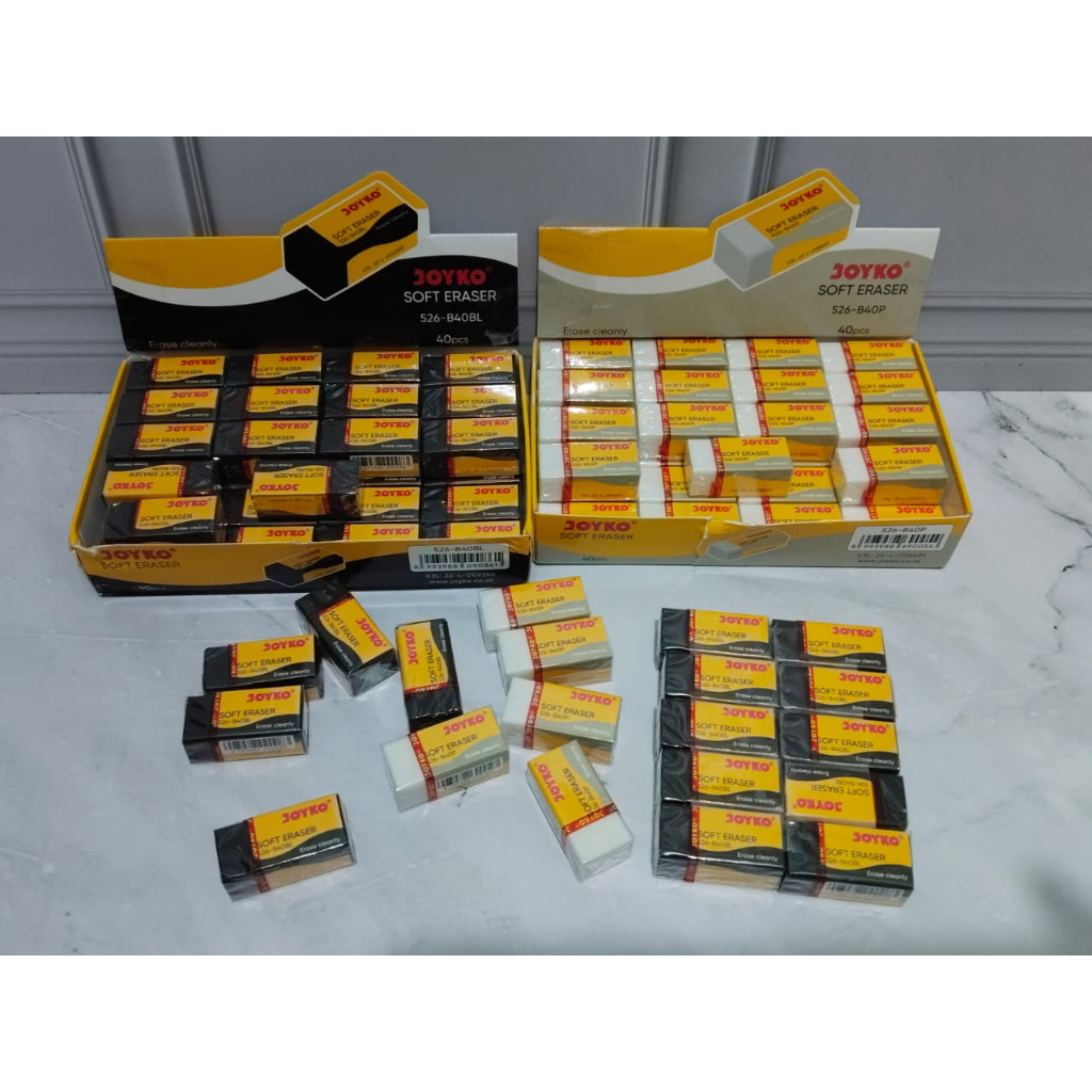 

SATU PACK ( 40 PCS ) Penghapus Kecil Hitam Joyko - Spesifikasi