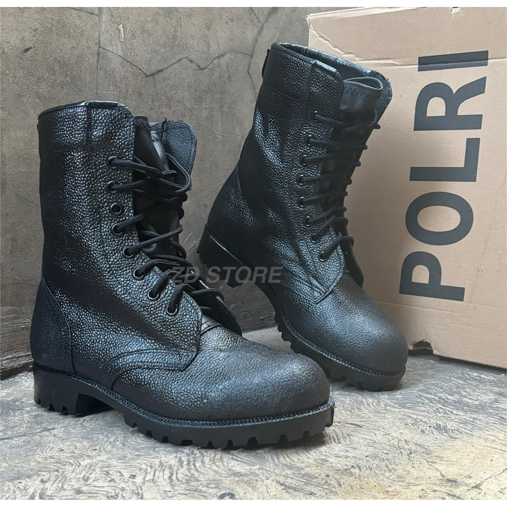 Sepatu PDL Kulit Jeruk POLRI/Sepatu Kulit Jeruk Pendidikan Polri/Sepatu Kulit Jeruk Polisi