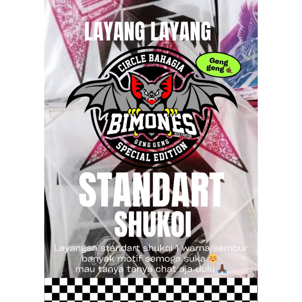 layangan shukoi standart isi 100 pcs