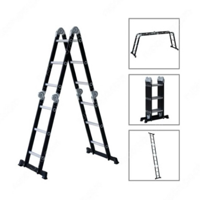 Krisbow Tangga Lipat Aluminium Multifungsi - Hitam