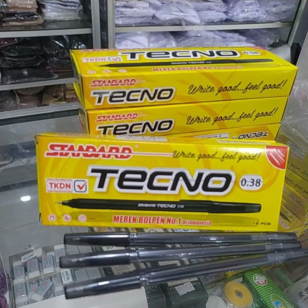 

pena tecno 0.38 tinta hitam