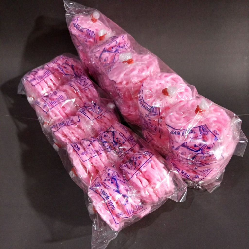 

Kerupuk Palembang Merah//Kerupk Pink Ikan Bawal 10 pcs