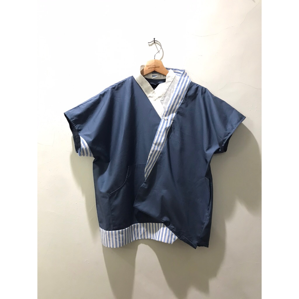 OLINE WORKROBE - SIMPLY HARUKO TOP IN DENIM