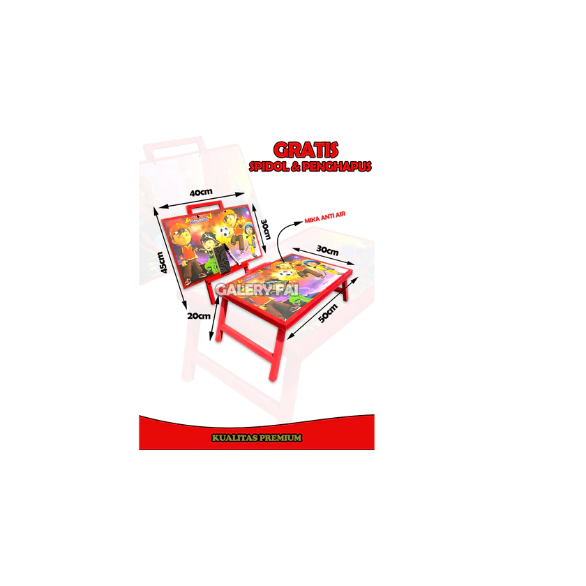 

Promo Meja Belajar Anak Karakter Kartun Lipat Papan Tulis Mika Anti Air Bonus Spidol Penghapus COD