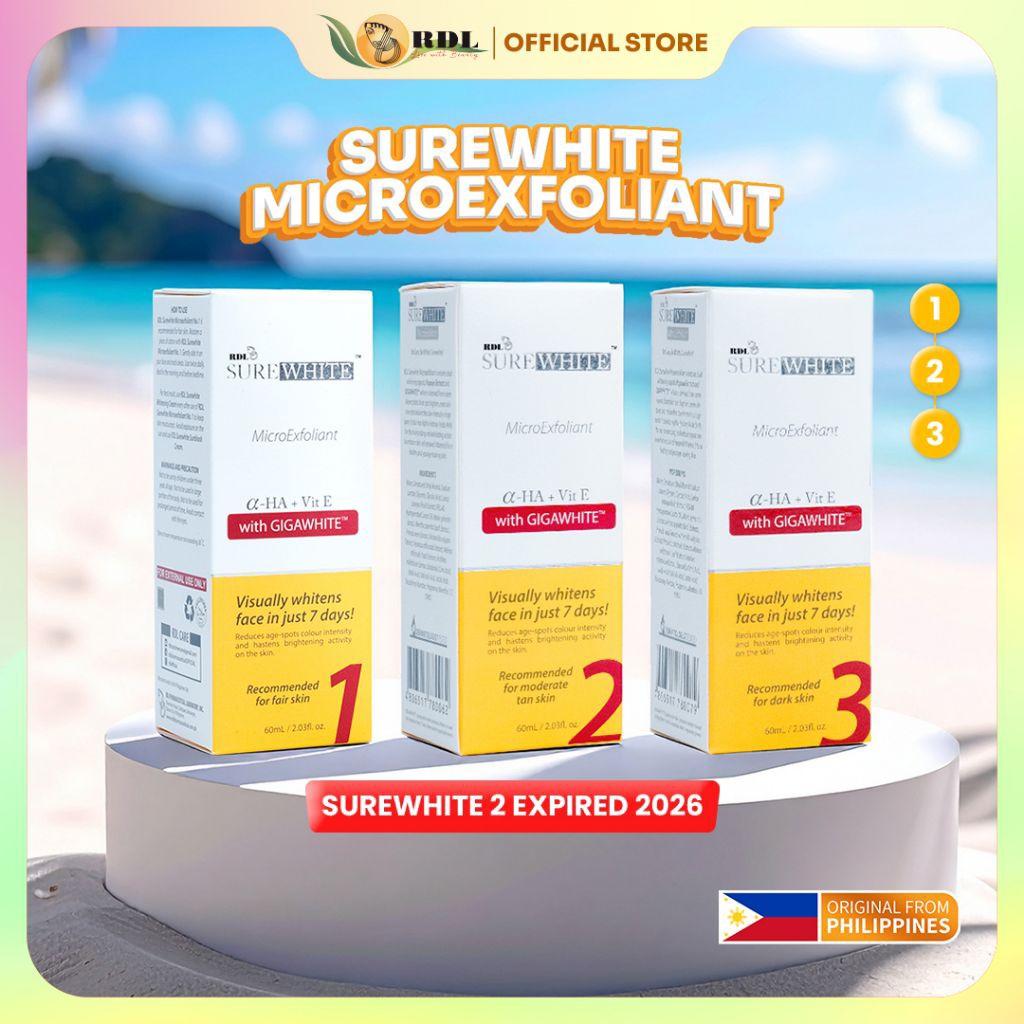 Paket Super Glowing 3PCS RDL SureWhite Microexfoliant No 1 2 3 Toner Wajah Terbaik  Kecantikan Peraw