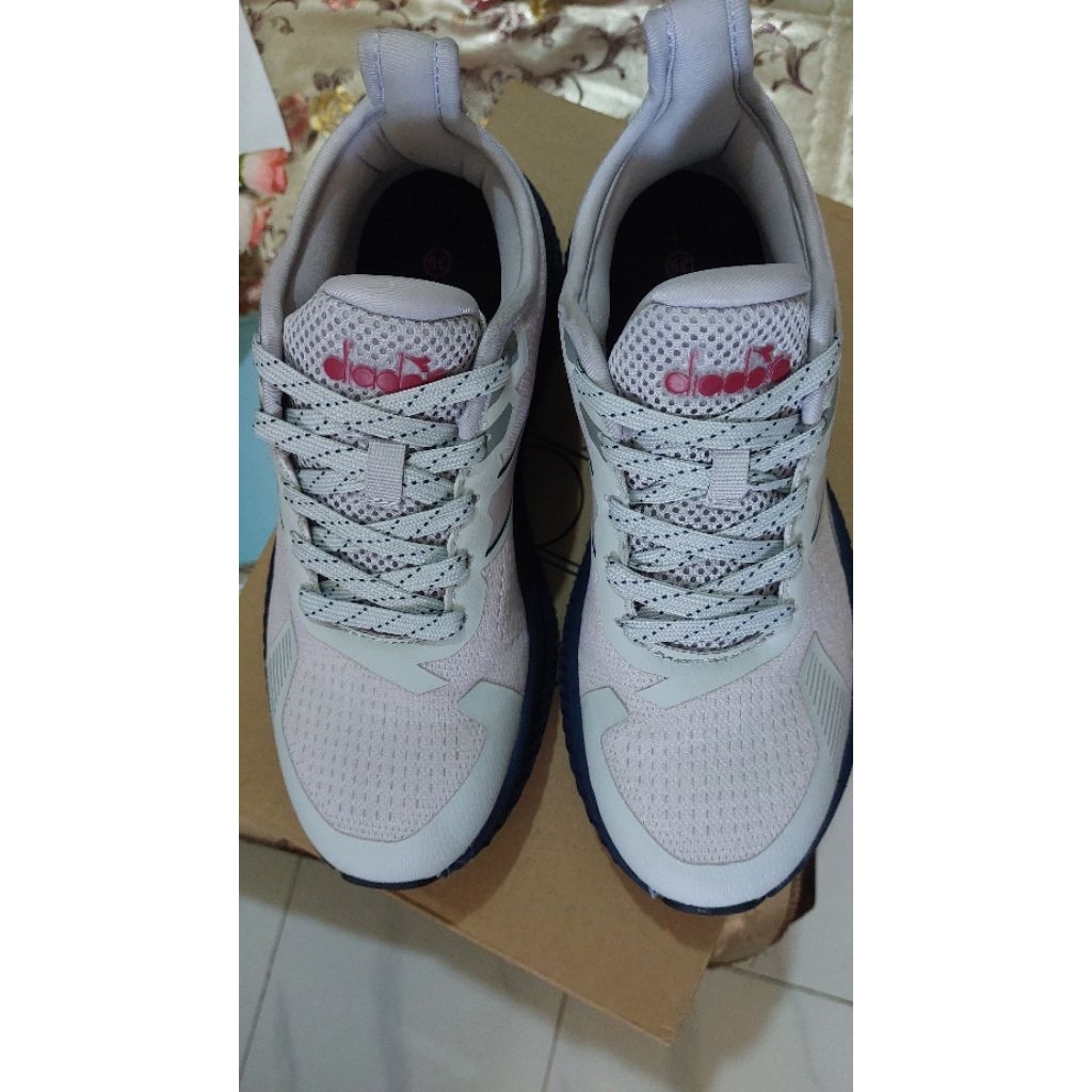 Preloved Diadora Pafu Men's Running Shoes - Grey Navy