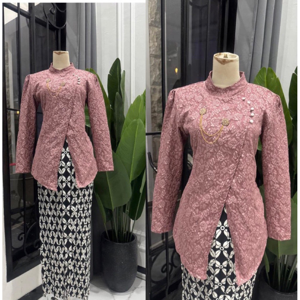 Putrimode kebaya/Stelan kebaya janggan kretek rok wiron prisket/kebaya jaguard modern/kebaya kondang