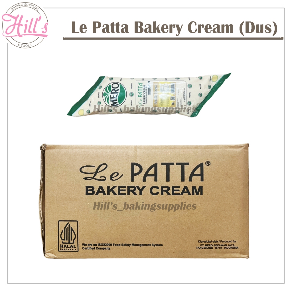 

( KARTON ) LE PATTA BAKERY CREAM 1 kg ALL VARIAN /FILLING ISIAN ROTI KUE 1kg LE PATTA PATA MERO HARGA DUS