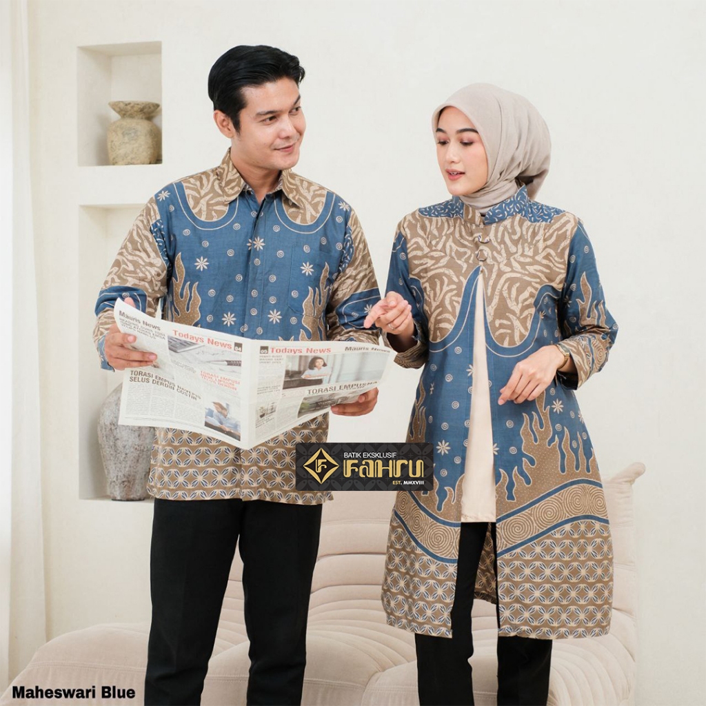 FAHRUBATIK - Motif MAHESWARI - Batik Model Tunik Bolero KD Blus - Kemeja dan Hem Batik - Batik Nyama