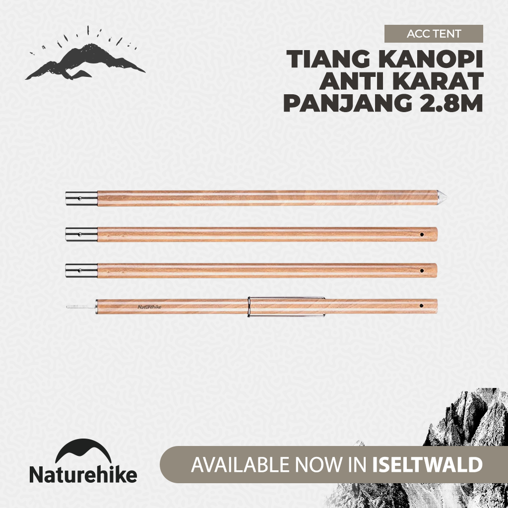 Naturehike NH20PJ048 Tiang Kanopi Anti Karat Panjang 2.8m