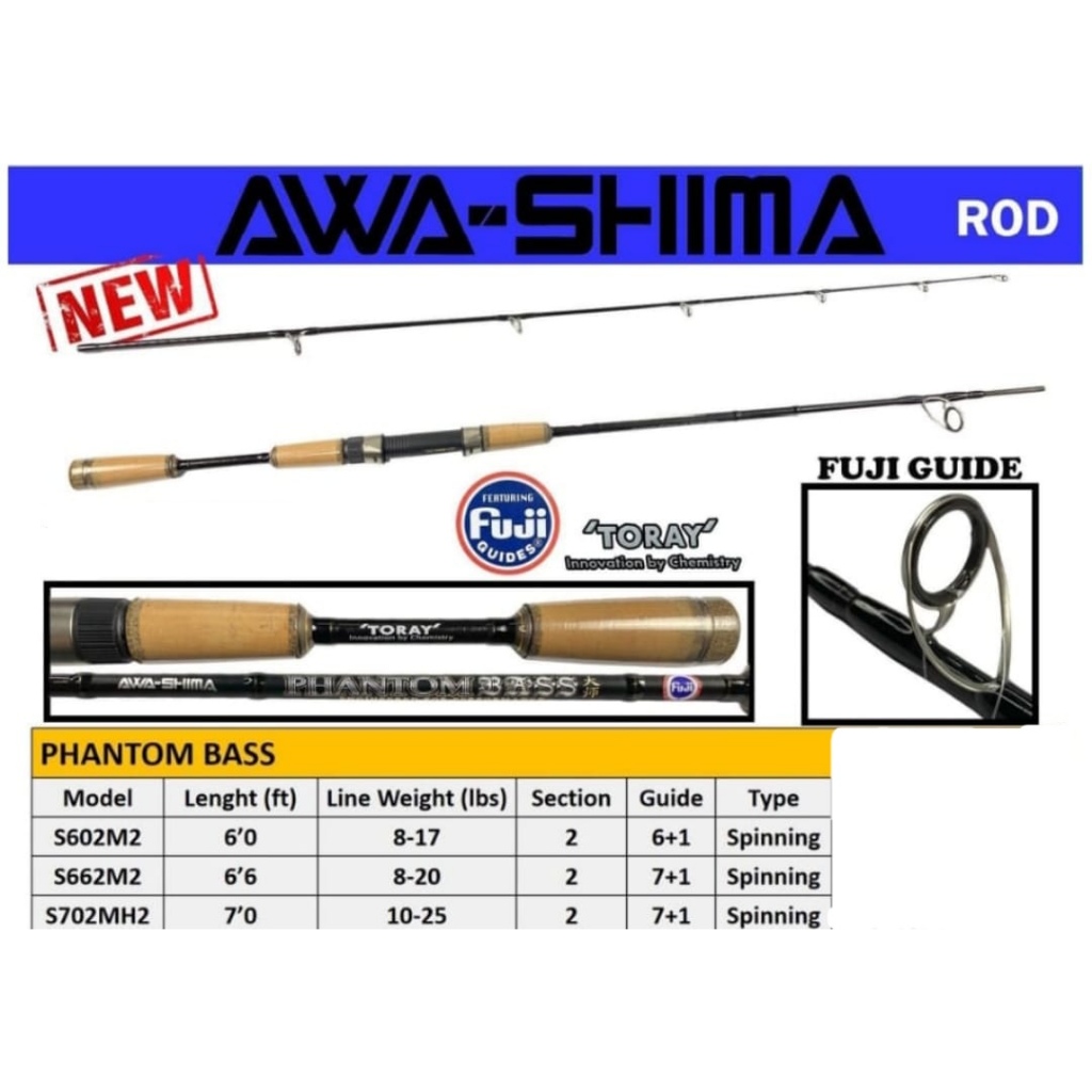 Joran Pancing Spinning Awa-shima Phantom Bass