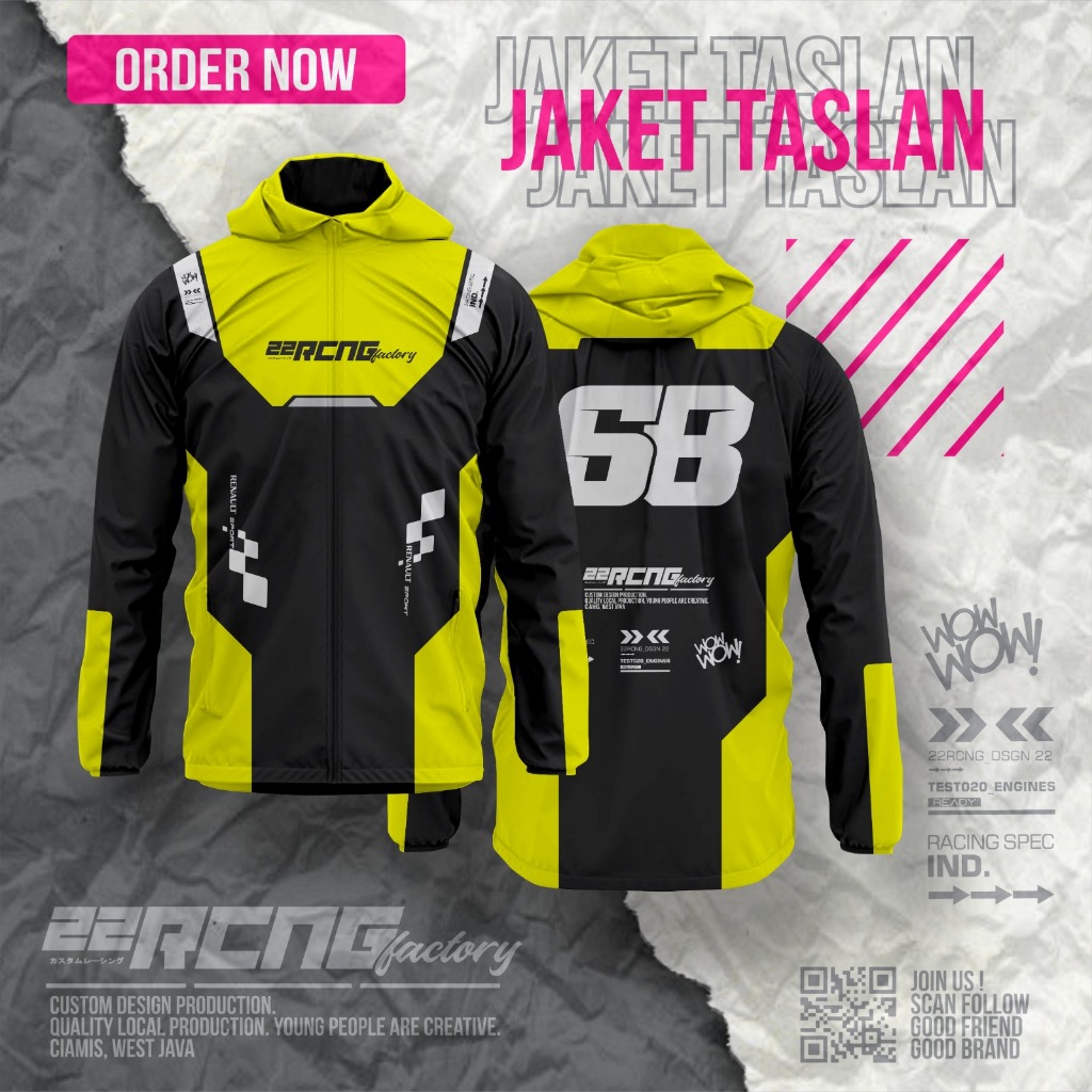 JAKET RACING SUPERMOTO BALAP TASLAN CUSTOM