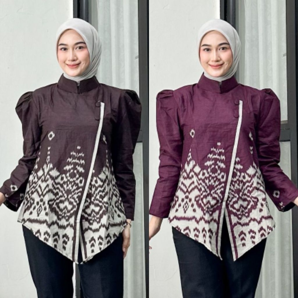 BAJU BATIK WANITA MODERN MONALISA GENES M,L,XL asli PEKALONGAN