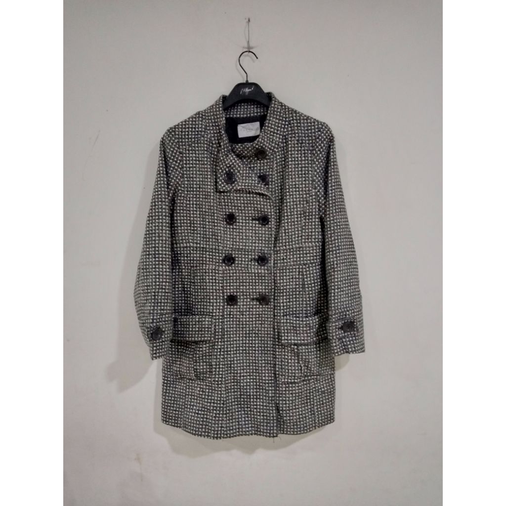 sale Trench Coat wol wanita Theoria