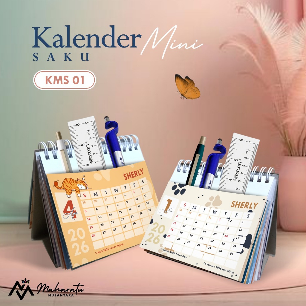 

KALENDER MINI SAKU - KALENDER MEJA LUCU CUSTOOM NAMA - KALENDER MEJA READY KMS
