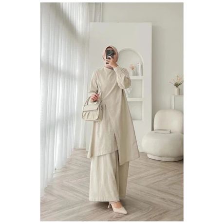 Samira Set | Set Linen | Wanita Muslim Setelan Wanita Kekinian