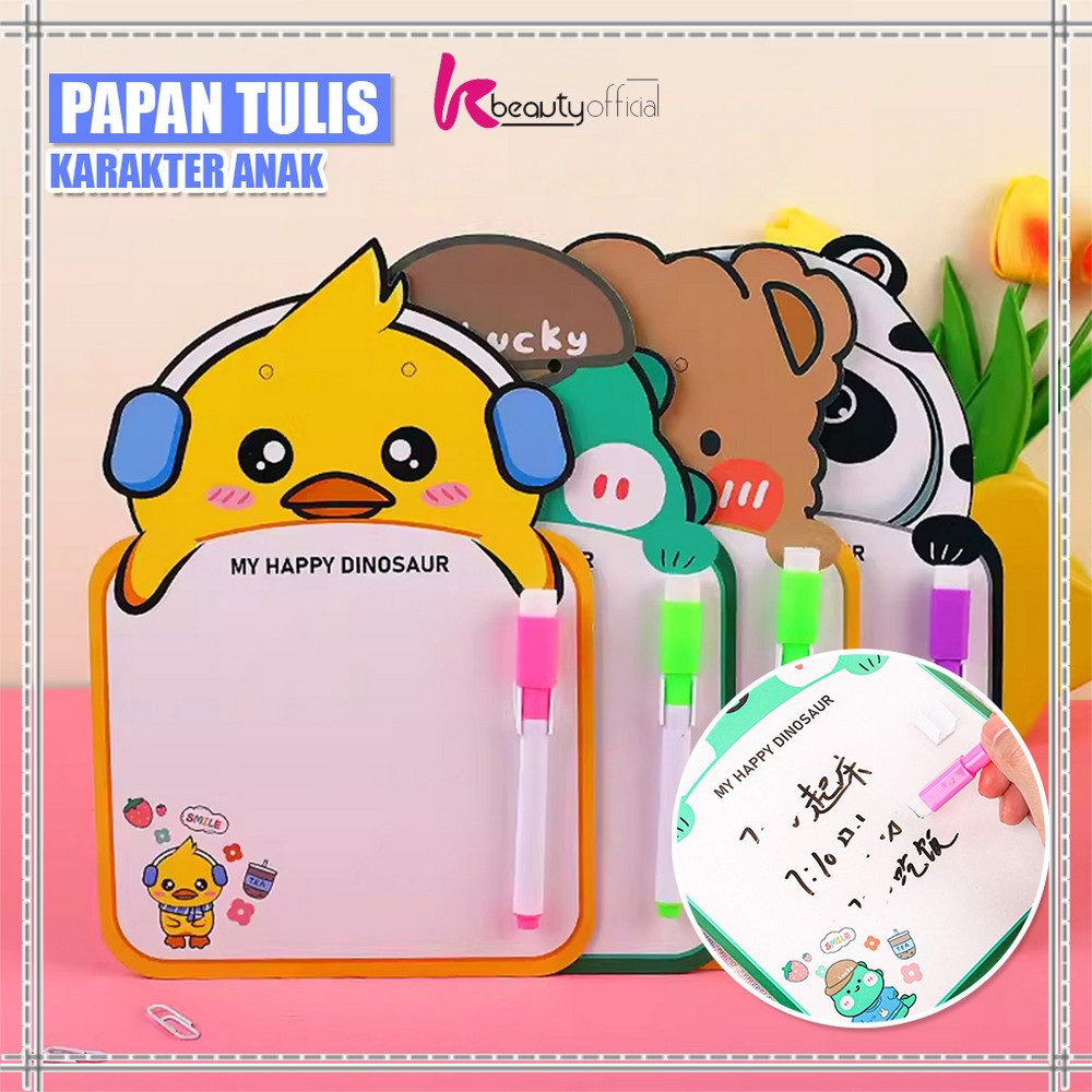 

EC KB-M353 Mainan Edukasi Papan Tulis Mini Anak Karakter Lucu Free Spidol Bisa Dihapus dengan Tali Gantung / Mini Board Toy Papan Tulis Anak Karakter