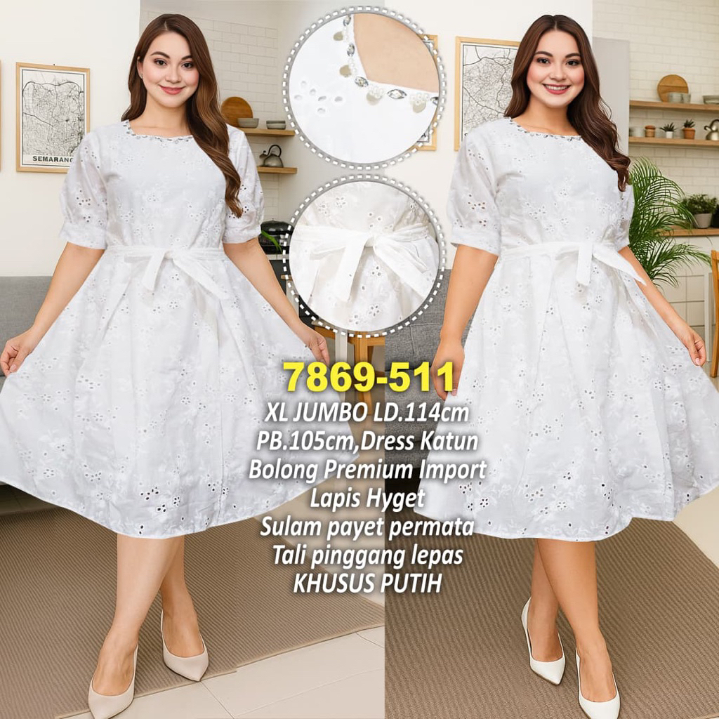 LD110 COD DRESS PESTA BAJU NATAL KATBOL KATUN BOLONG 7871