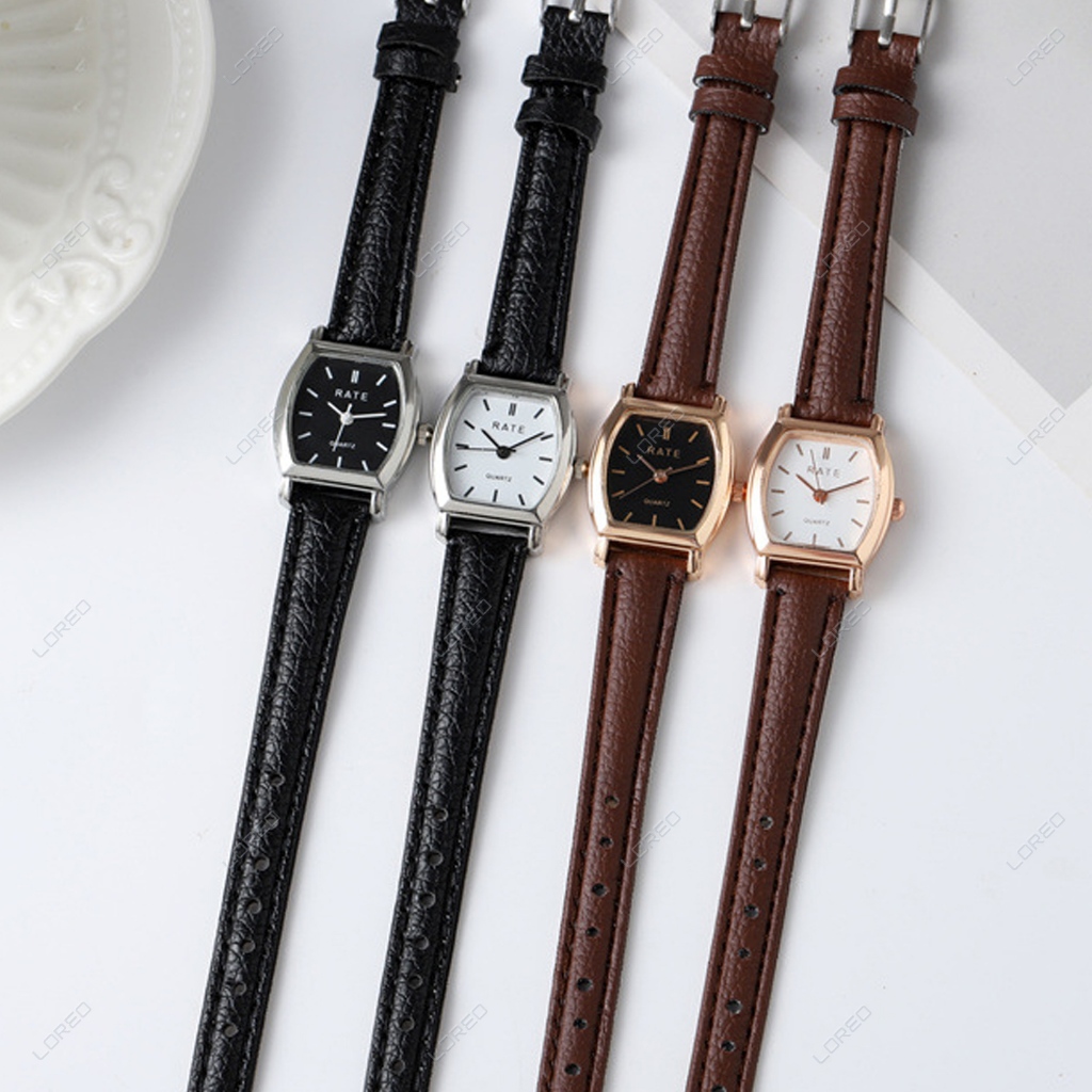 Loreo Jam Tangan Wanita Kulit PU Dial Fashion Analog Women Watch